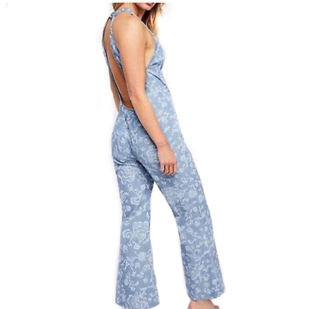 FREE PEOPLE Dance All Night Printed Jumpsuit! - Picture 2 of 6